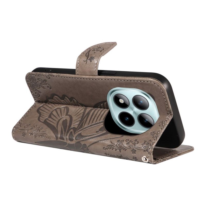 Lederhüllen Xiaomi Redmi Note 15 Pro Plus 5g Handyhülle Schmetterlingsmuster