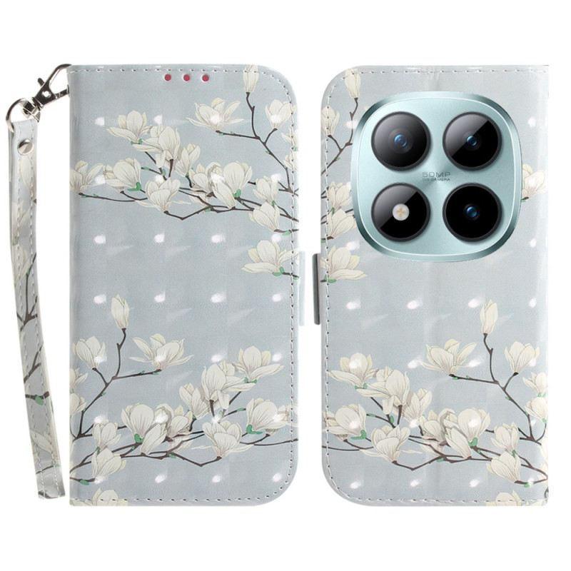 Lederhüllen Xiaomi Redmi Note 15 Pro Plus 5g Riemchenmagnolien
