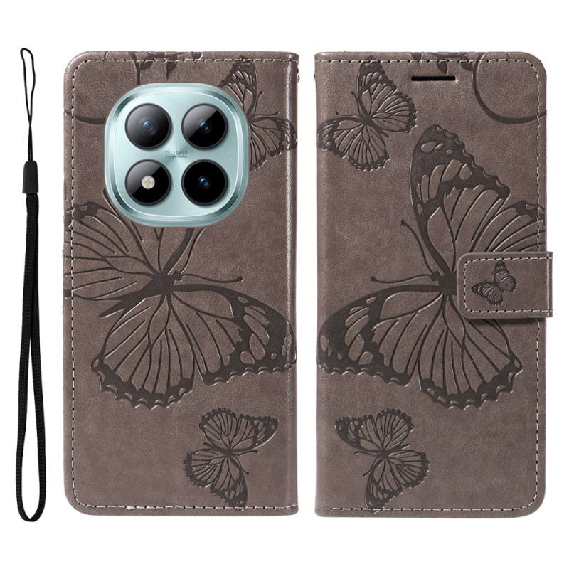 Lederhüllen Xiaomi Redmi Note 15 Pro Plus 5g Riesige Schmetterlinge