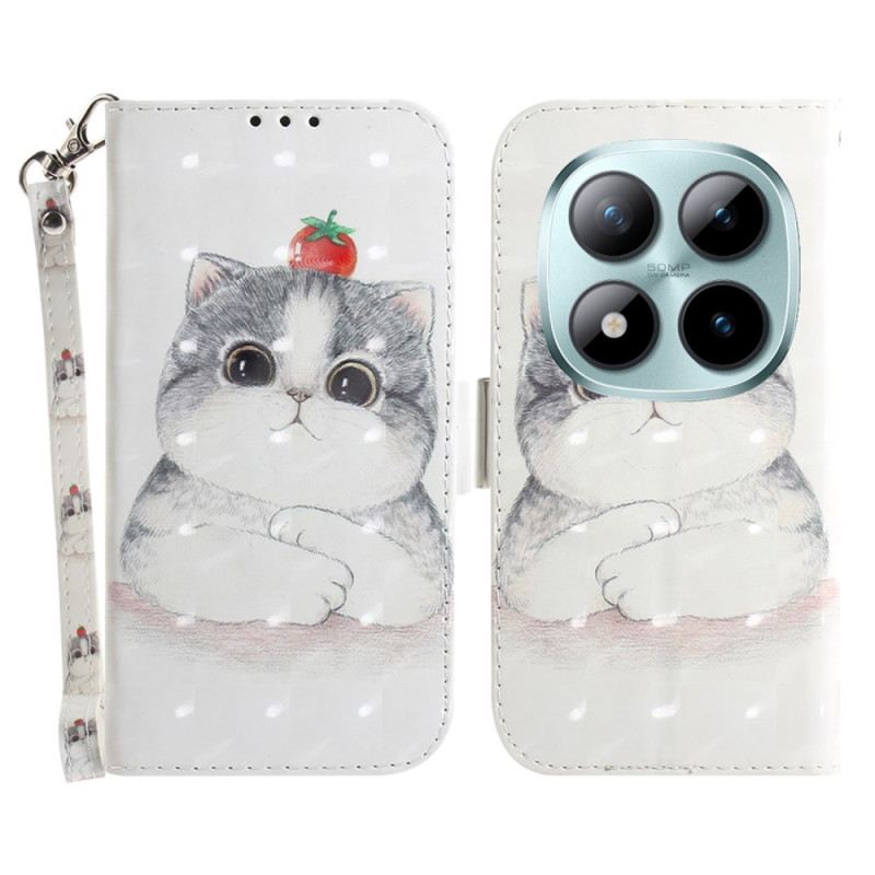 Lederhüllen Xiaomi Redmi Note 15 Pro Plus 5g Süße Katze Mit Gurt