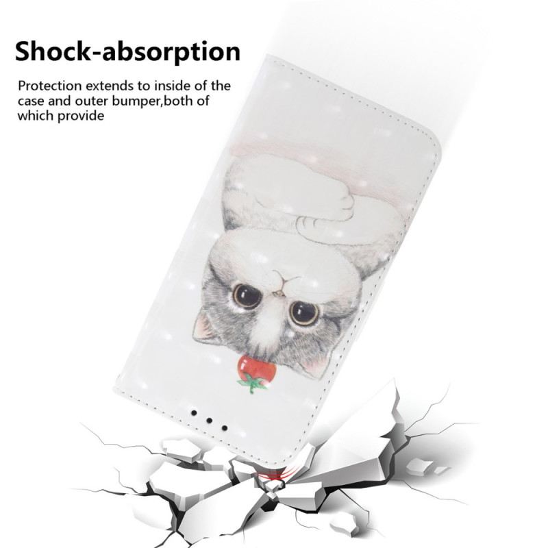 Lederhüllen Xiaomi Redmi Note 15 Pro Plus 5g Süße Katze Mit Gurt