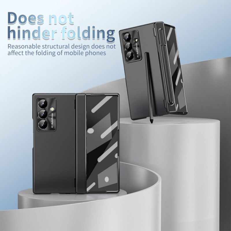 Hülle Für Samsung Galaxy Z Fold 7 Displayschutzfolie Aus Gehärtetem Glas Und Stifthalter