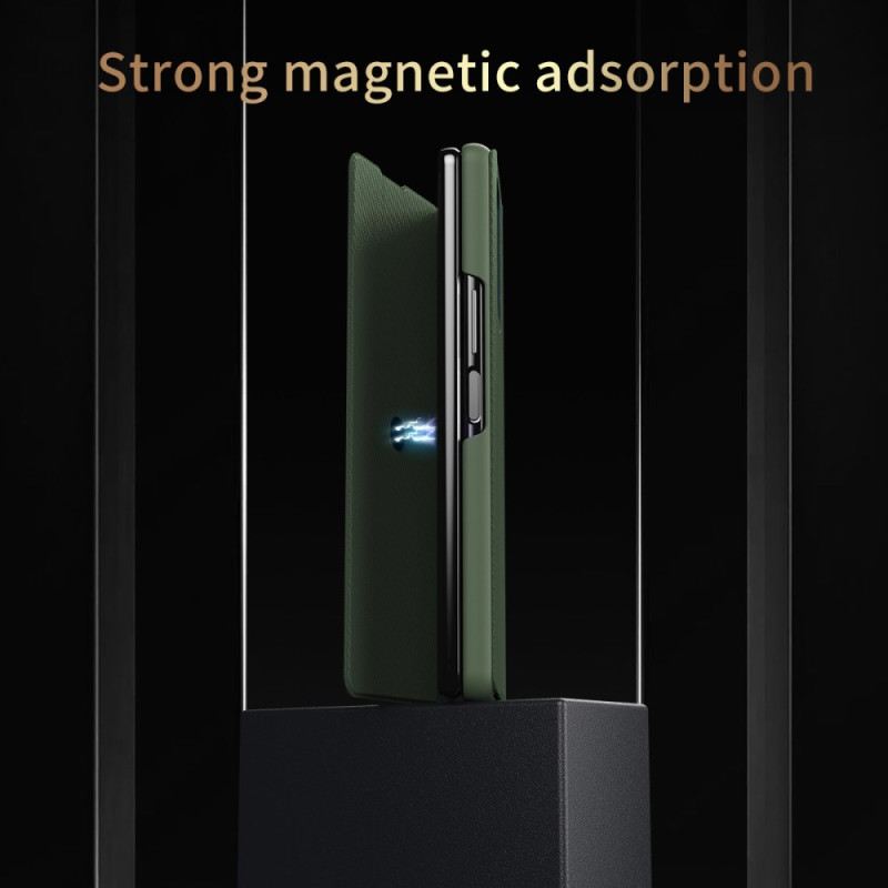 Hülle Für Samsung Galaxy Z Fold 7 Lederoptik Mit Integriertem Ständer