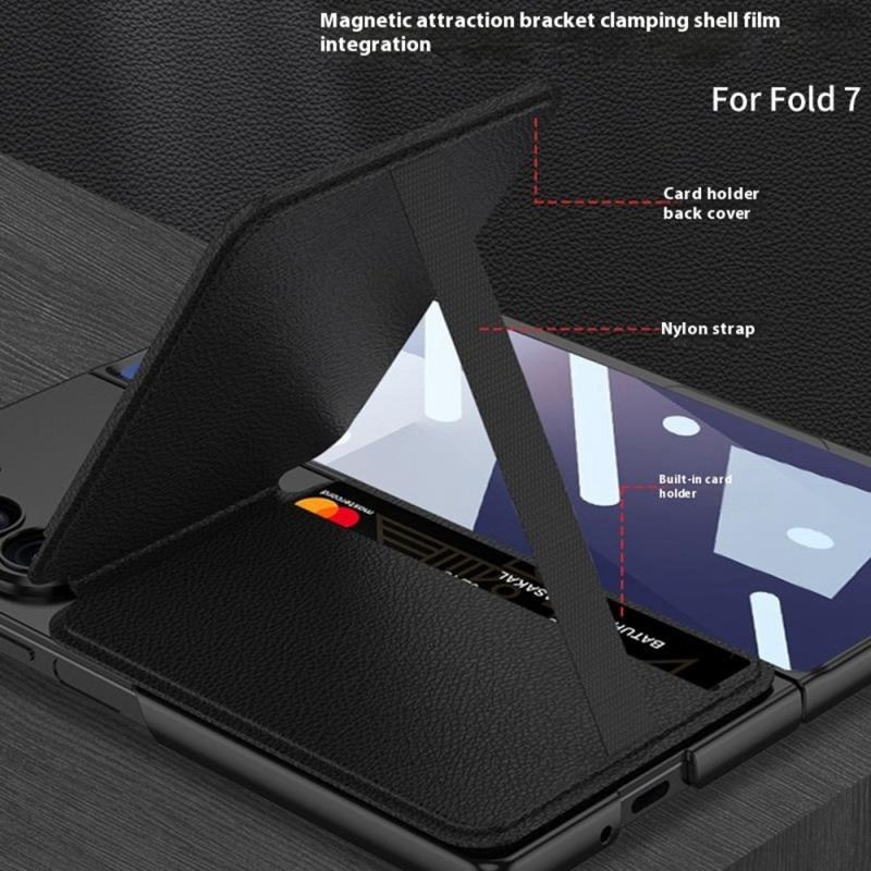 Hülle Samsung Galaxy Z Fold 7 Abnehmbarer Kartenhalter Und Integrierter Ständer