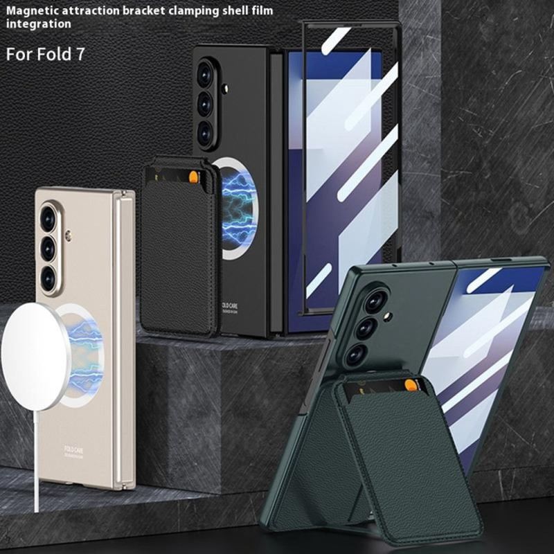 Hülle Samsung Galaxy Z Fold 7 Abnehmbarer Kartenhalter Und Integrierter Ständer