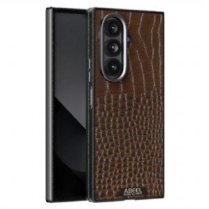 Hülle Samsung Galaxy Z Fold 7 Handyhülle Magsafe-kompatibles Abeel-logo Im Krokodil-stil
