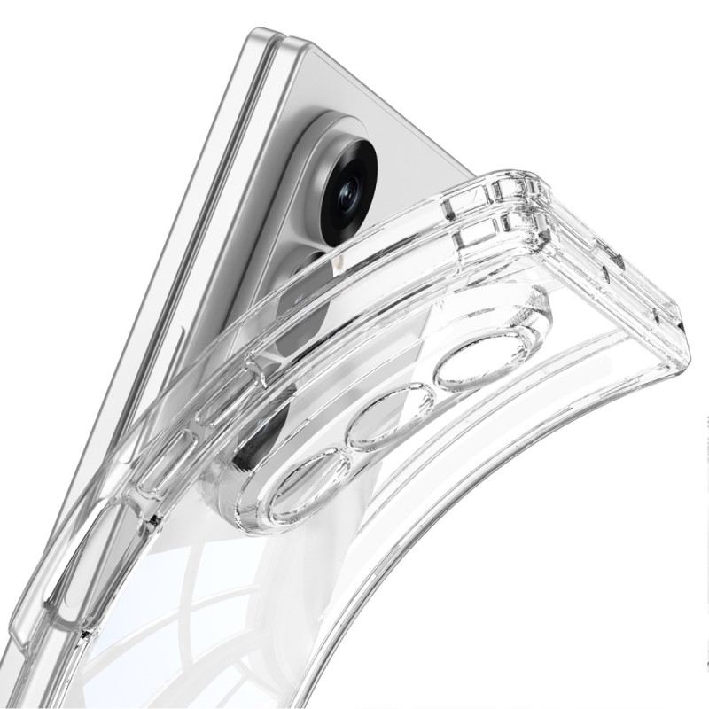 Hülle Samsung Galaxy Z Fold 7 Handyhülle Transparentes Magnetisches Scharnier Mit Ständer