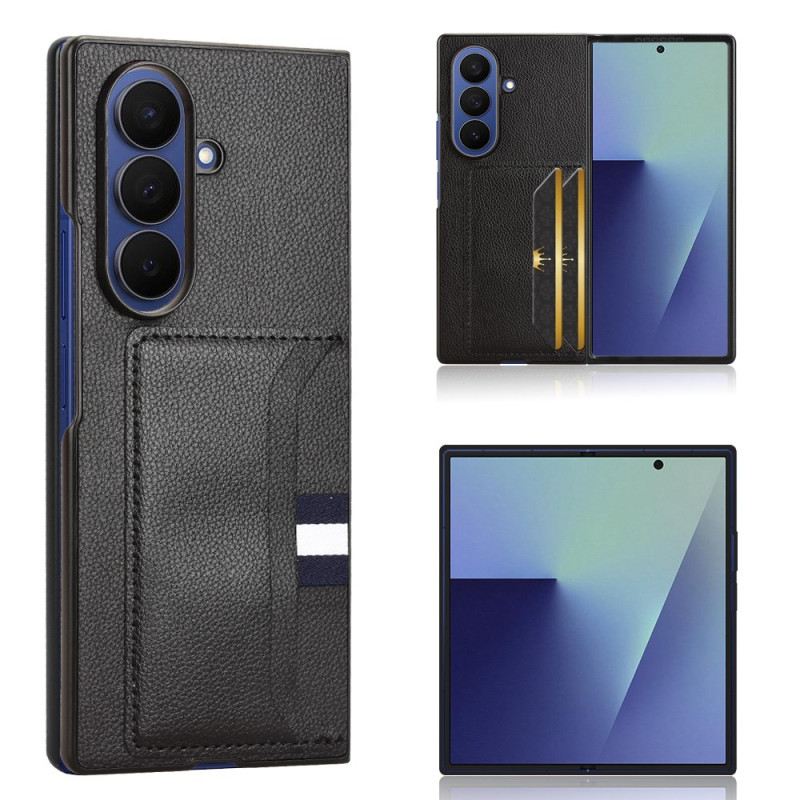 Hülle Samsung Galaxy Z Fold 7 Litschi-textur Mit Kartenhalter