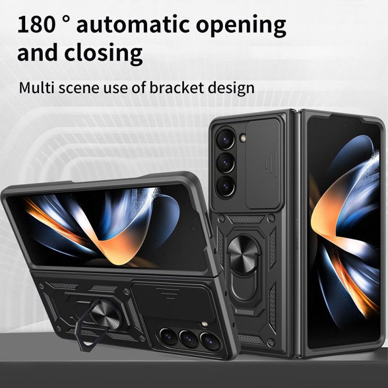 Hülle Samsung Galaxy Z Fold 7 Ringhalter Und Verschiebbare Kameraabdeckung