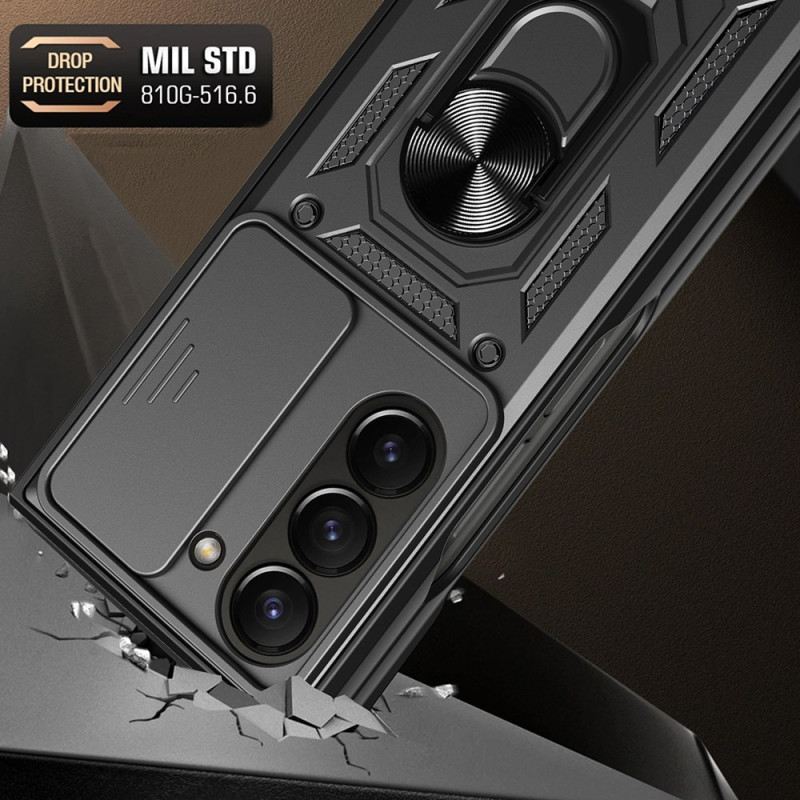 Hülle Samsung Galaxy Z Fold 7 Ringhalter Und Verschiebbare Kameraabdeckung