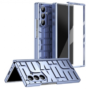 Hülle Samsung Galaxy Z Fold 7 Schriftzug-design Mit Displayschutzfolie Aus Gehärtetem Glas