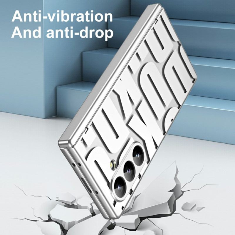 Hülle Samsung Galaxy Z Fold 7 Schriftzug-design Mit Displayschutzfolie Aus Gehärtetem Glas