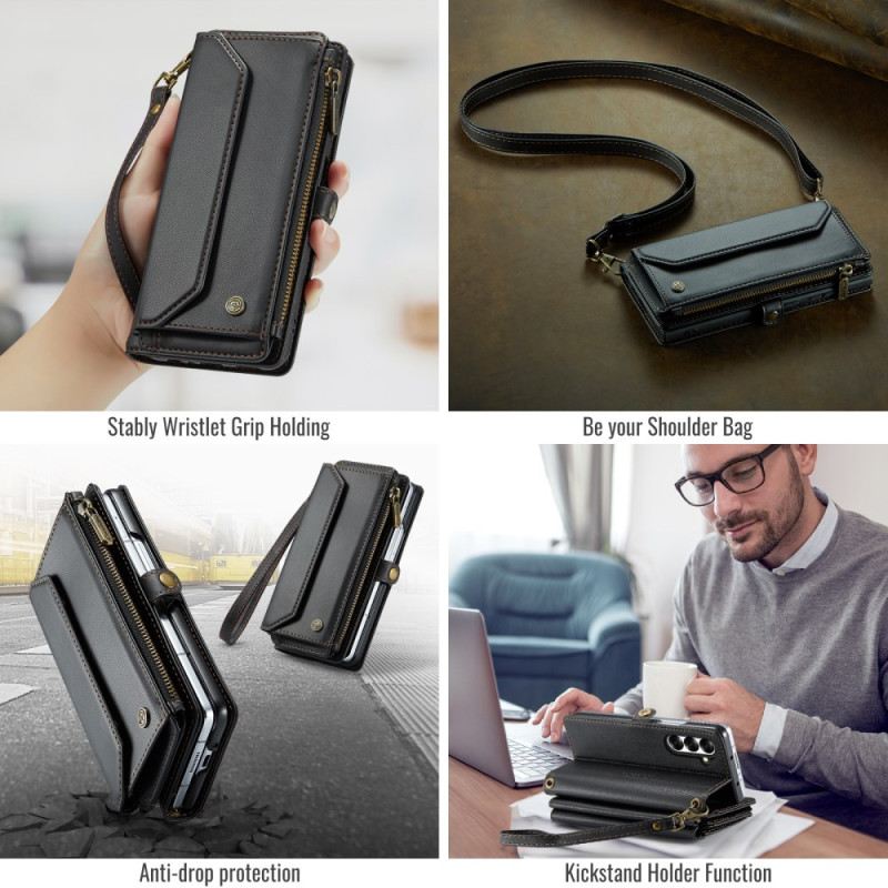 Lederhüllen Für Samsung Galaxy Z Fold 7 Caseme Brieftasche