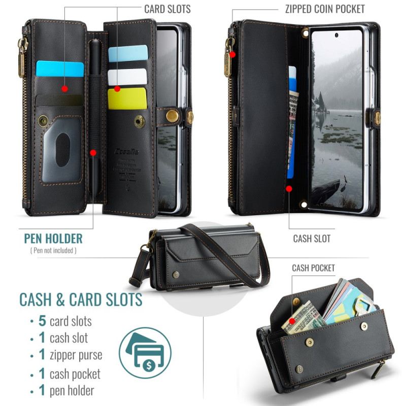 Lederhüllen Für Samsung Galaxy Z Fold 7 Caseme Brieftasche