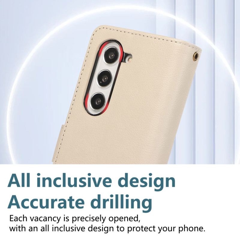 Lederhüllen Samsung Galaxy Z Fold 7 Handyhülle Geldbörse Mit Trageriemen