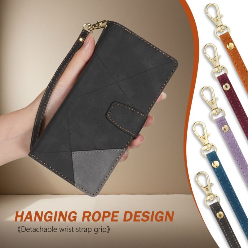 Lederhüllen Samsung Galaxy Z Fold 7 Zweifarbige Brieftasche