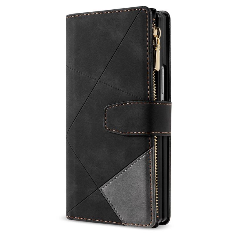 Lederhüllen Samsung Galaxy Z Fold 7 Zweifarbige Brieftasche