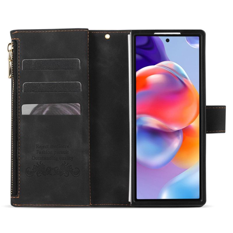 Lederhüllen Samsung Galaxy Z Fold 7 Zweifarbige Brieftasche