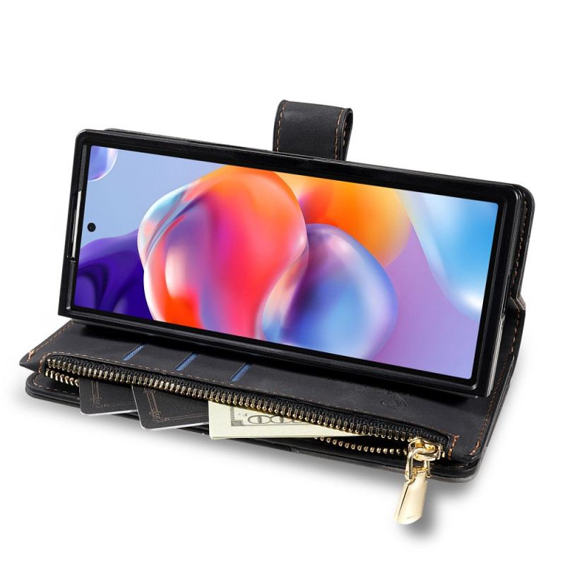 Lederhüllen Samsung Galaxy Z Fold 7 Zweifarbige Brieftasche