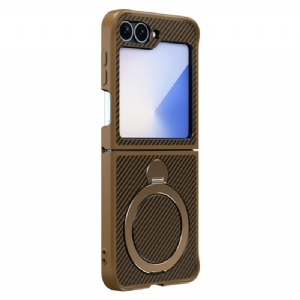 Hülle Für Samsung Galaxy Z Flip 7 Fe Carbonfaser-design Mit Magnetständer