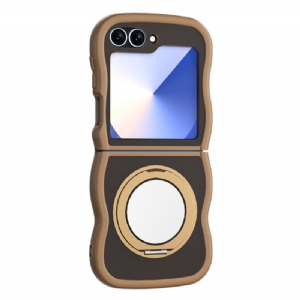 Hülle Für Samsung Galaxy Z Flip 7 Fe Drehbarer Ständer Und Integrierter Spiegel