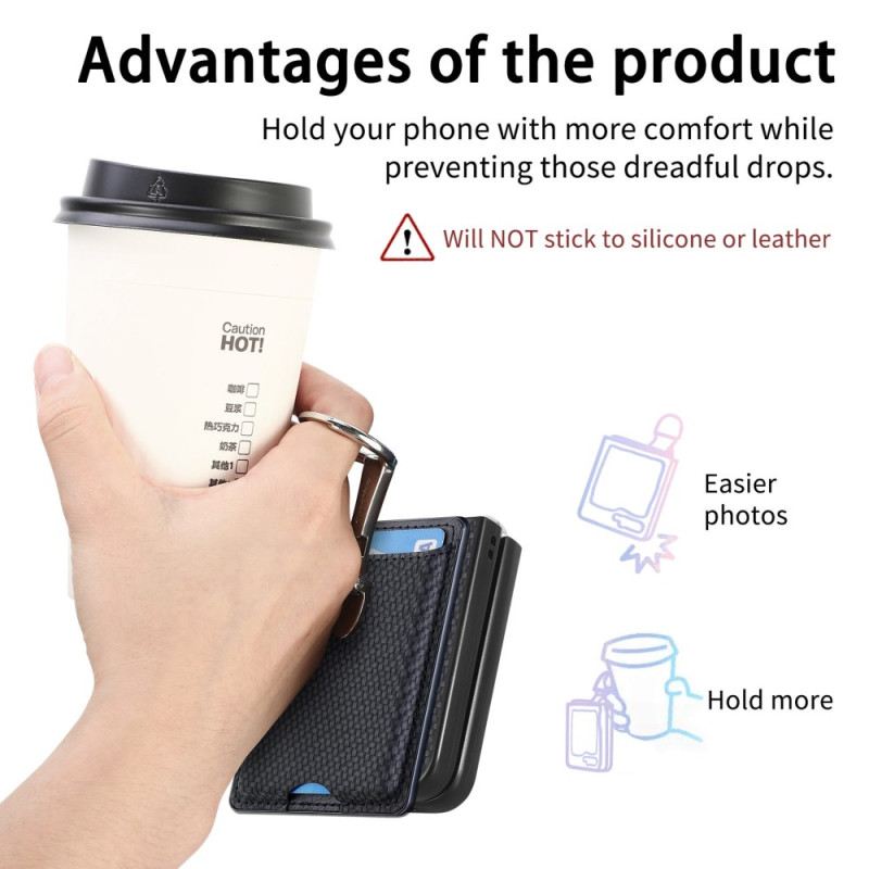 Hülle Für Samsung Galaxy Z Flip 7 Fe Faltbarer Ständer Und Kartenhalter