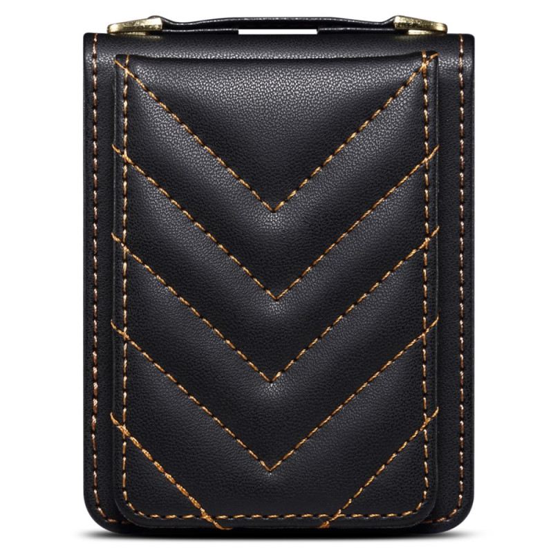 Hülle Für Samsung Galaxy Z Flip 7 Fe Gesteppter Kartenhalter Mit Schultergurt