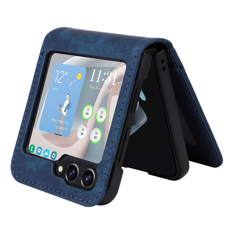 Hülle Für Samsung Galaxy Z Flip 7 Fe Kartenhalter In Lederoptik