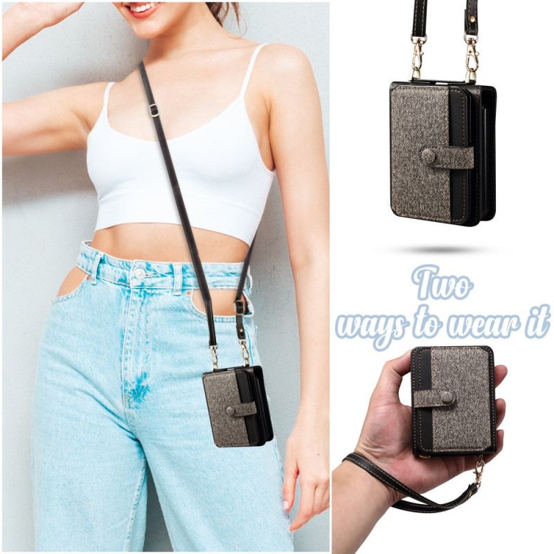 Hülle Für Samsung Galaxy Z Flip 7 Fe Kartenhalter Mit Lanyard