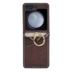 Hülle Für Samsung Galaxy Z Flip 7 Fe Kartenhalter Und Metallring