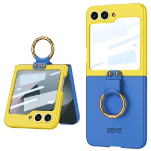 Hülle Für Samsung Galaxy Z Flip 7 Fe Magnetischer Scharnierschutz Und Zweifarbiger Ständer