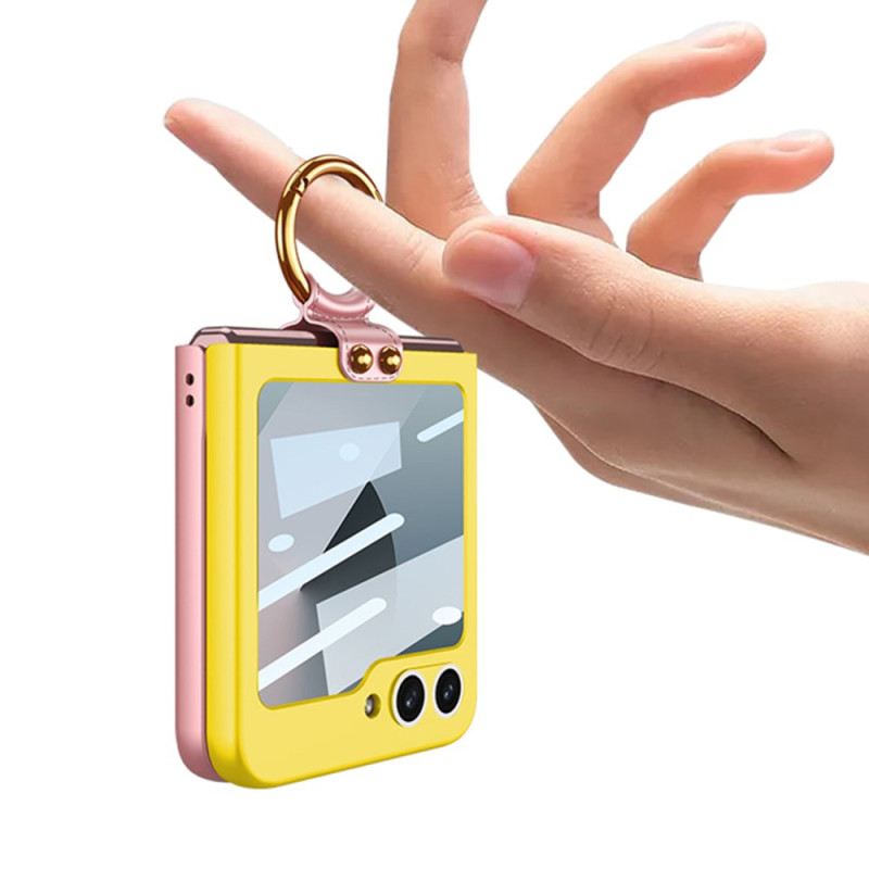 Hülle Für Samsung Galaxy Z Flip 7 Fe Magnetischer Scharnierschutz Und Zweifarbiger Ständer