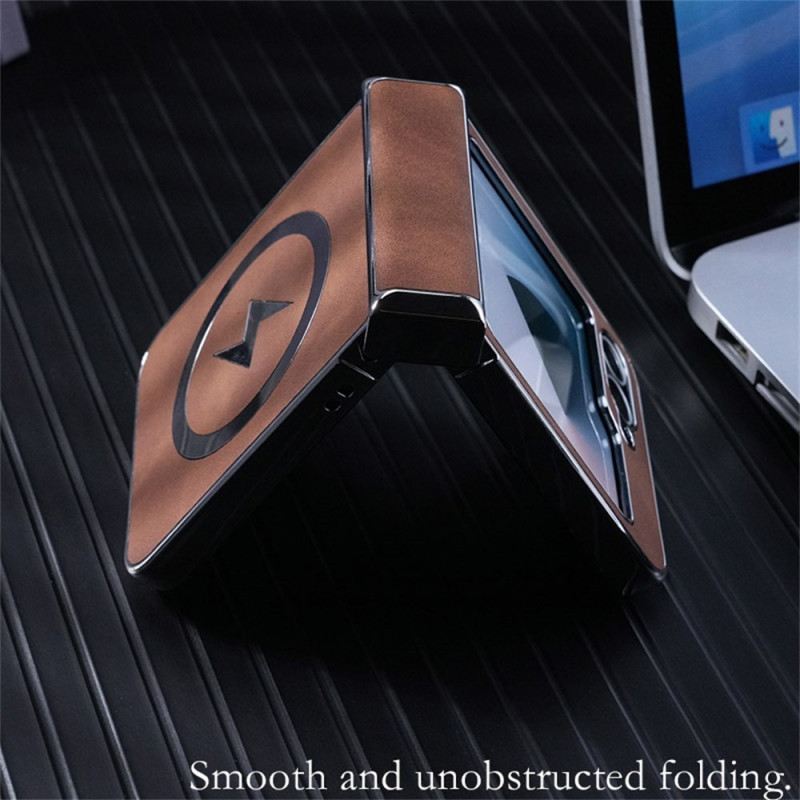 Hülle Für Samsung Galaxy Z Flip 7 Fe Magsafe-kompatibel Lederoptik