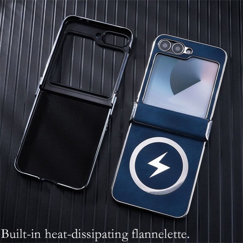 Hülle Für Samsung Galaxy Z Flip 7 Fe Magsafe-kompatibel Lederoptik