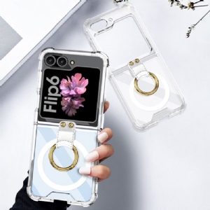Hülle Für Samsung Galaxy Z Flip 7 Fe Mit Ringhalter Und Magnetbefestigung Gkk