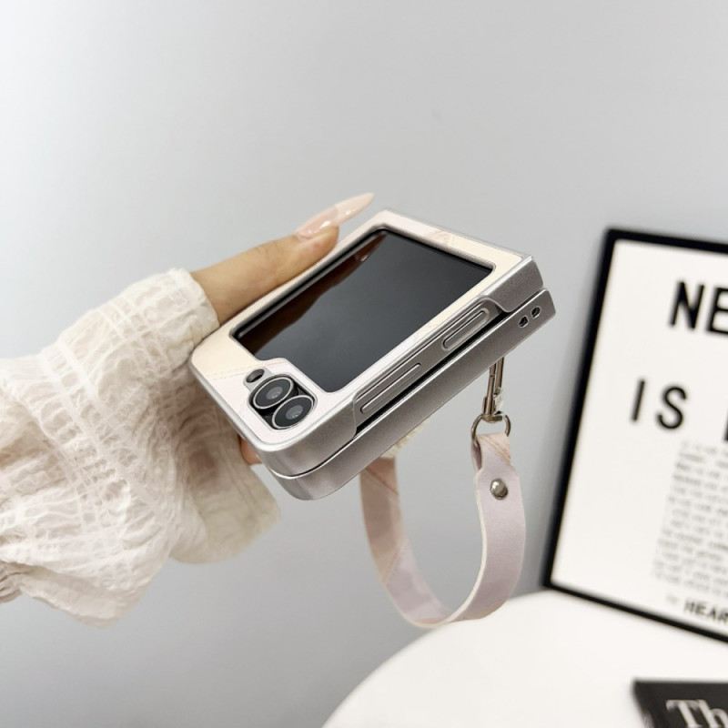Hülle Für Samsung Galaxy Z Flip 7 Fe Rautenmuster Mit Tragegurt