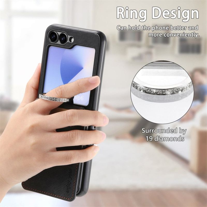 Hülle Für Samsung Galaxy Z Flip 7 Fe Wildleder-effekt Mit Kartenhalter