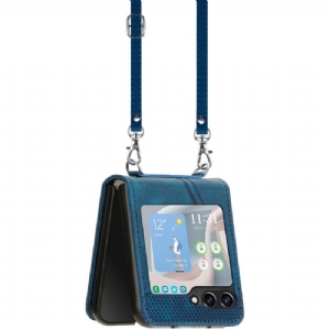 Hülle Samsung Galaxy Z Flip 7 Fe Geometrisch Mit Schultergurt