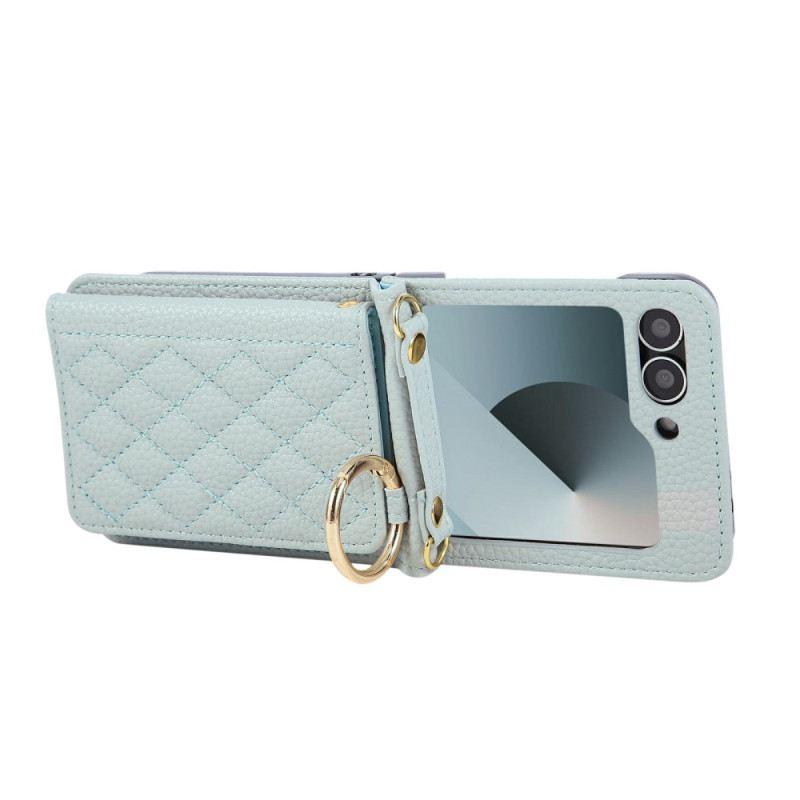 Hülle Samsung Galaxy Z Flip 7 Fe Gesteppt Mit Schultergurt