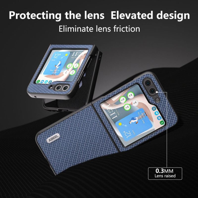 Hülle Samsung Galaxy Z Flip 7 Fe Handyhülle Abeel Carbonfaser-design