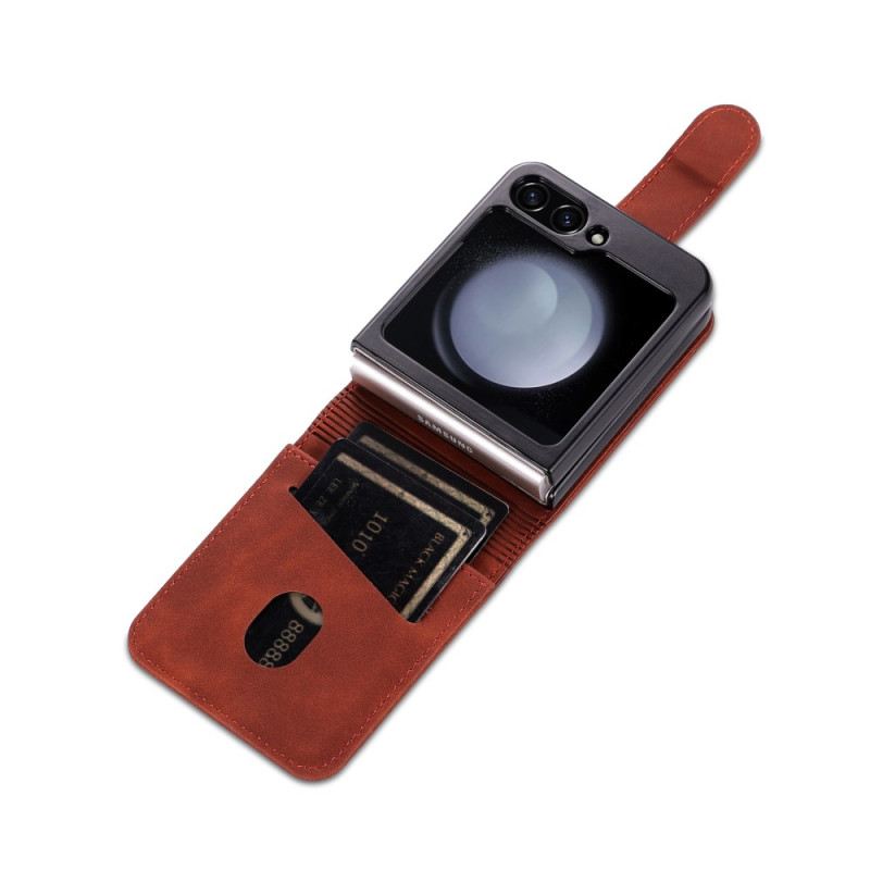 Hülle Samsung Galaxy Z Flip 7 Fe Handyhülle Azns Kartenetui Aus Kunstleder