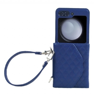 Hülle Samsung Galaxy Z Flip 7 Fe Handyhülle Kartenhalter Und Trageriemen