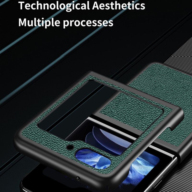 Hülle Samsung Galaxy Z Flip 7 Fe Handyhülle Litschi-imitat Leder