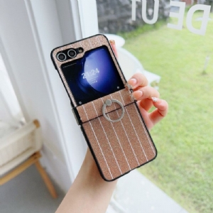 Hülle Samsung Galaxy Z Flip 7 Fe Handyhülle Ring Mit Streifenmuster