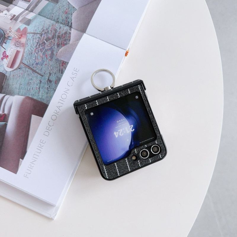 Hülle Samsung Galaxy Z Flip 7 Fe Handyhülle Ring Mit Streifenmuster