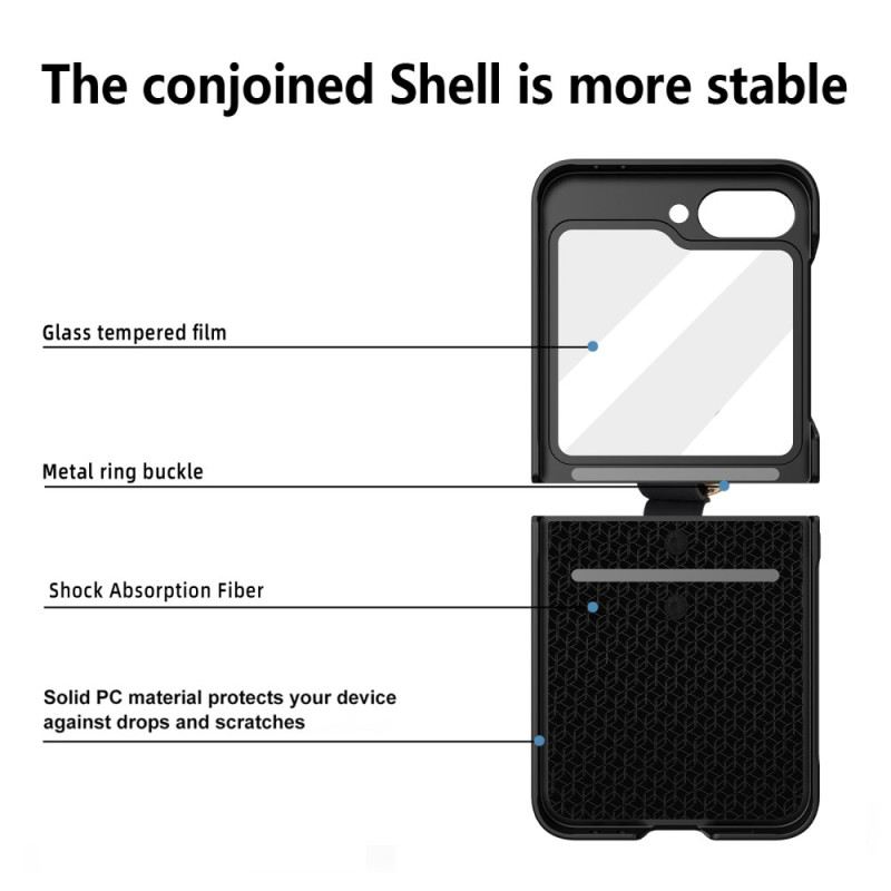 Hülle Samsung Galaxy Z Flip 7 Fe Handyhülle Ringhalter Und Schutzfolie