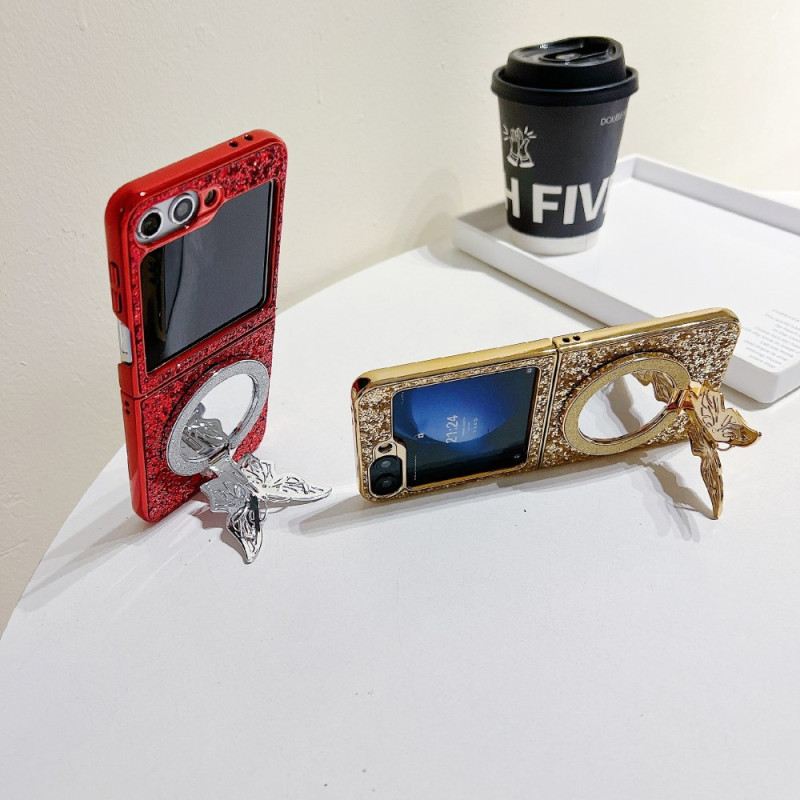 Hülle Samsung Galaxy Z Flip 7 Fe Handyhülle Strass-schmetterlingsständer