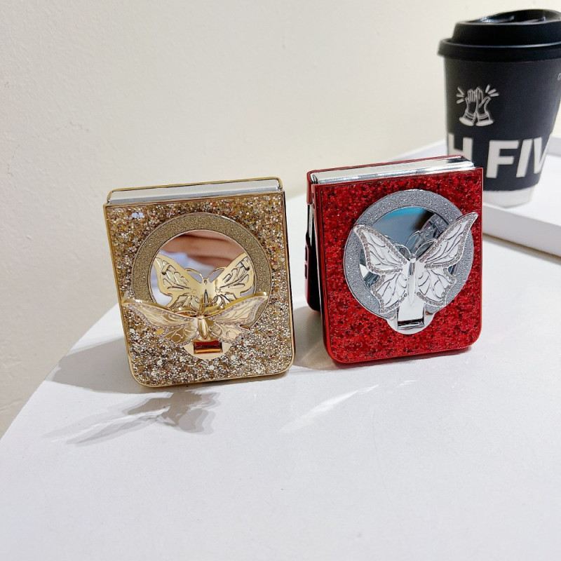 Hülle Samsung Galaxy Z Flip 7 Fe Handyhülle Strass-schmetterlingsständer