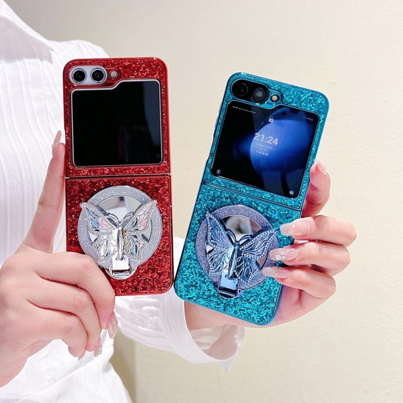 Hülle Samsung Galaxy Z Flip 7 Fe Handyhülle Strass-schmetterlingsständer