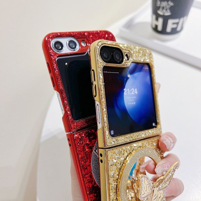 Hülle Samsung Galaxy Z Flip 7 Fe Handyhülle Strass-schmetterlingsständer
